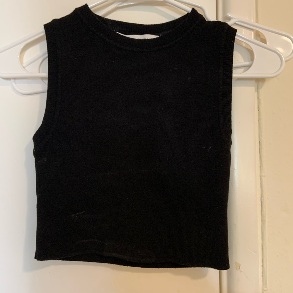 Zara high neck crop top - S
